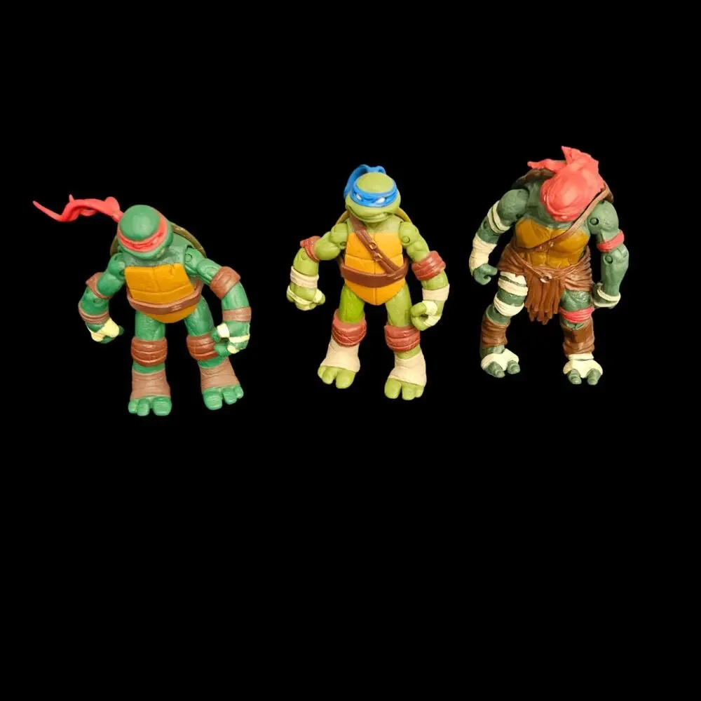 Teenage Mutant Ninja Turtles Action Figures Lot Raphael Leonardo Playmates 2014